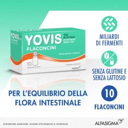 Yovis Fermenti Lattici Vivi 25 miliardi 10 Flaconcini - Integratori di fermenti lattici - 976335291 - Yovis - € 8,81