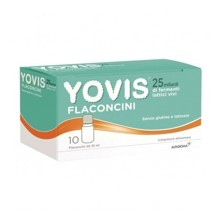 Yovis Fermenti Lattici Vivi 25 miliardi 10 Flaconcini - Integratori di fermenti lattici - 976335291 - Yovis - € 8,81