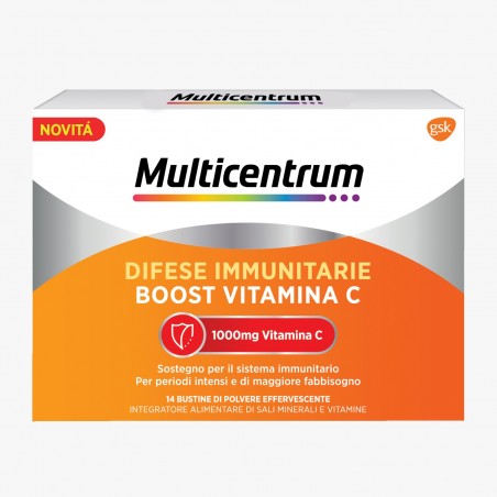 Multicentrum Difese Immunitarie Boost Vitamina C 14 Bustine - Integratori per difese immunitarie - 982471827 - Multicentrum -...