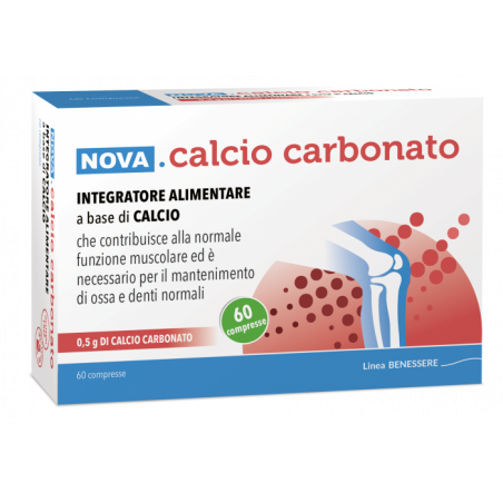 Nova Argentia Calcio Carbonato Integratore Di Calcio 60 Compresse Nova Argentia - 1 Nova Argentia Calcio Carbonato Integratore Di Calcio 60 Compresse Nova Argentia - 1