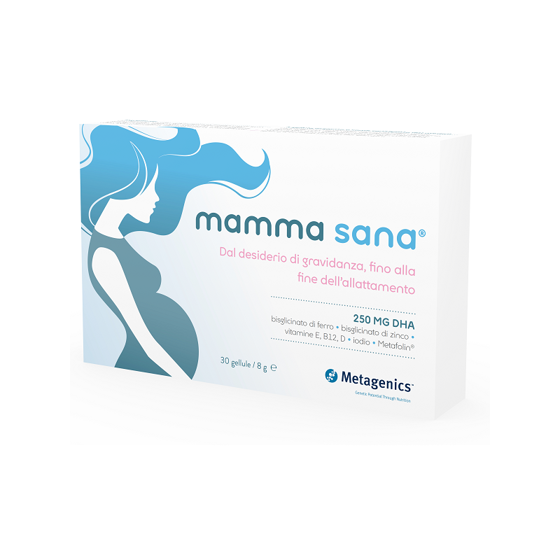 Mamma Sana Integratore per Gravidanza 30 Capsule - Integratori prenatali e postnatali - 925875736 - Metagenics - € 15,68