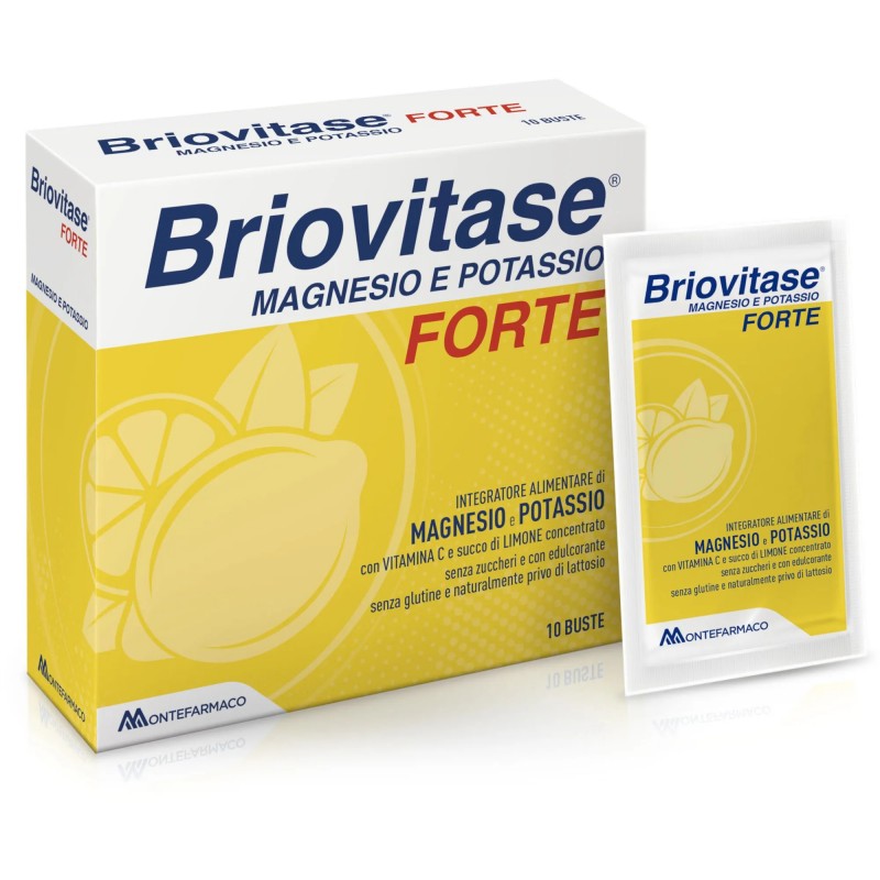 Montefarmaco Otc Briovitase Forte Magnesio e Potassio 10 Bustine - Vitamine e sali minerali - 935342434 - Briovitase - € 5,21