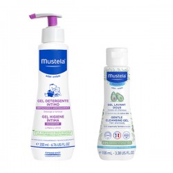 Mustela Bipack Gel Detergente Intimo 200 Ml + Detergente Delicato 100 Ml - Igiene del bambino - 984504074 - Mustela - € 7,69