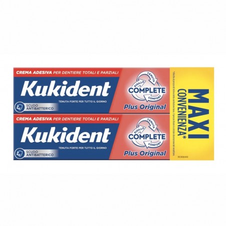 Kukident Complete Plus Original Scudo Antibatterico 2 x 65 G - Prodotti per dentiere ed apparecchi ortodontici - 984360329 - ...