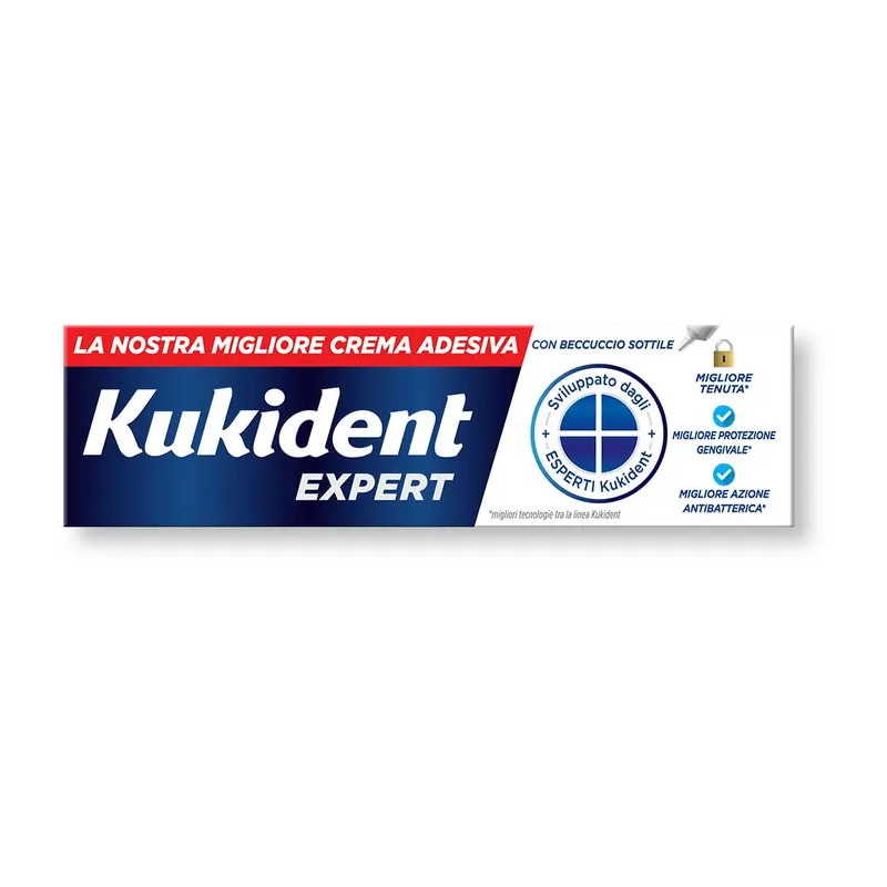 Kukident Expert Crema Adesiva Con Beccuccio Sottile 40 G - Prodotti per dentiere ed apparecchi ortodontici - 983513779 - Kuki...