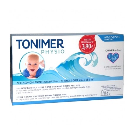 Tonimer Physio Soluzione Isotonica Multifunzione 20 Flaconcini - Soluzioni Isotoniche - 983191533 - Tonimer Lab - € 3,60