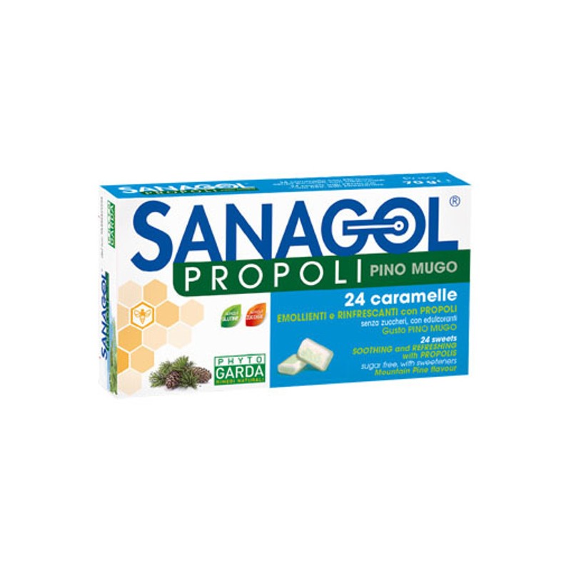 Sanagol Propoli Pino Mugo 24 Caramelle - Medicina naturale - 913444028 - Sanagol - € 4,66
