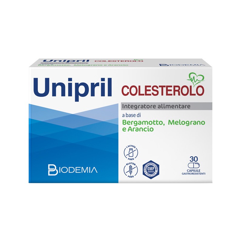 Biodemia Unipril Colesterolo e Stress Ossidativo 30 Capsule - Integratori per il cuore e colesterolo - 984642569 - Global Pha...