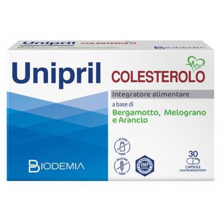 Biodemia Unipril Colesterolo e Stress Ossidativo 30 Capsule - Integratori per il cuore e colesterolo - 984642569 - Global Pha...