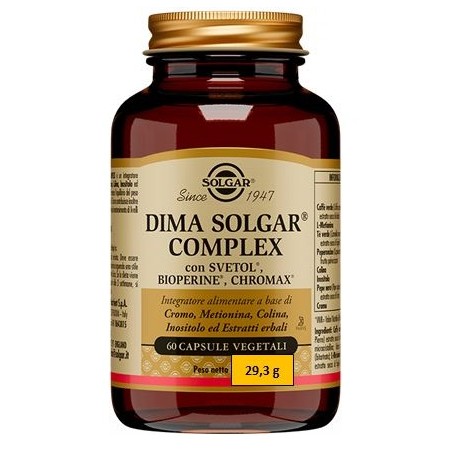 Solgar It. Multinutrient Dima Solgar Complex 60 Capsule Vegetali - Integratori per dimagrire ed accelerare metabolismo - 9474...