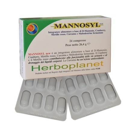 Herboplanet Mannosyl New 24 Compresse - Integratori per cistite - 975430962 - Herboplanet - € 18,96