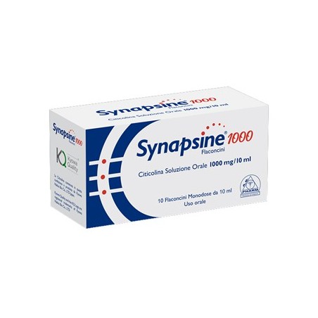 Synapsine 1000 Citicolina Soluzione Orale 10 Flaconcini - Integratori per sistema nervoso - 974003713 - Synapsine - € 33,05