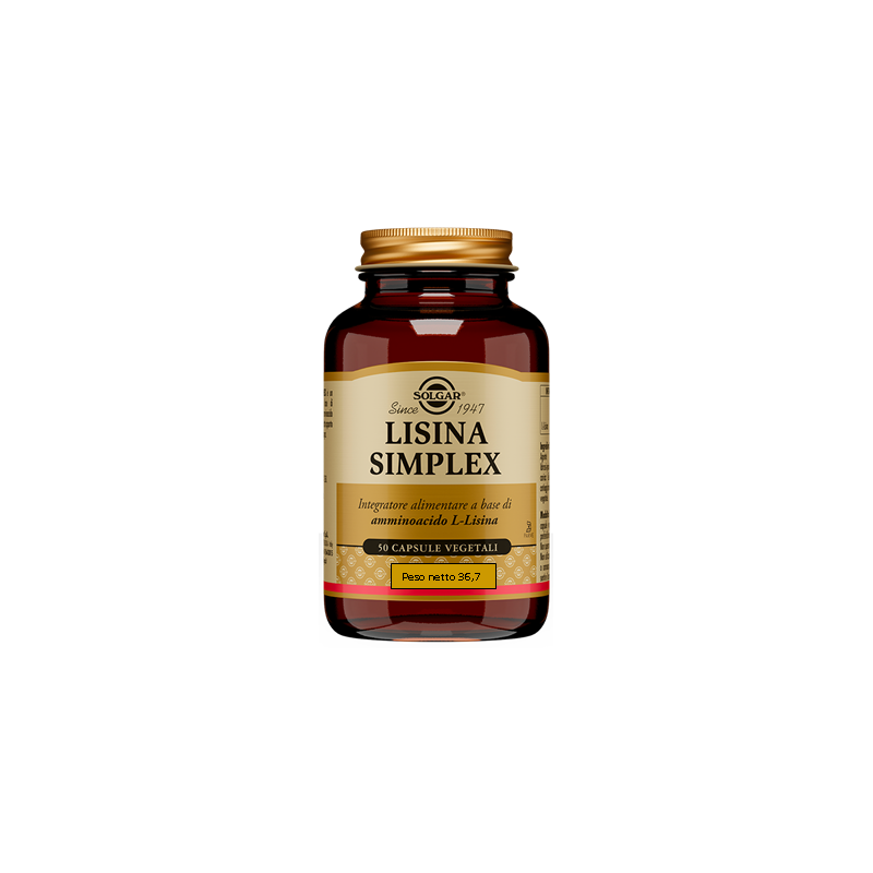 Solgar Multinutrient Lisina Simplex 50 Capsule Vegetali - Vitamine e sali minerali - 940405905 - Solgar - € 18,22