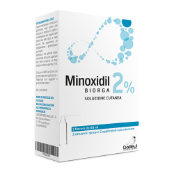 Minoxidil Biorga 2% Soluzione Cutanea 3 Flaconcini Da 60 Ml - Farmaci per alopecia - 042311047 - Minoxidil Biorga - € 41,25