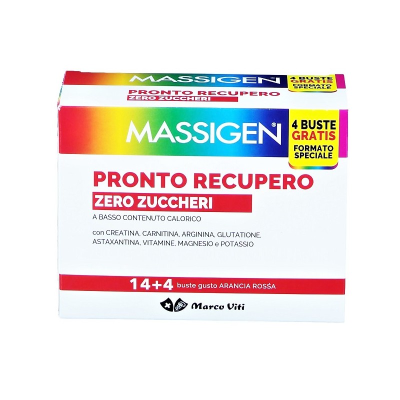 Massigen Pronto Recupero Senza Zucchero Gusto Arancia 28 Bustine - Vitamine e sali minerali - 943295129 - Massigen - € 6,95