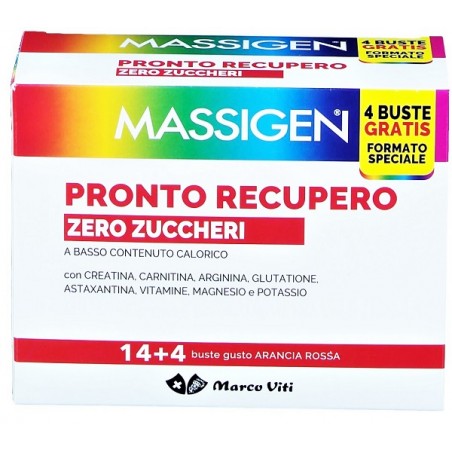 Massigen Pronto Recupero Senza Zucchero Gusto Arancia 28 Bustine - Vitamine e sali minerali - 943295129 - Massigen - € 6,95