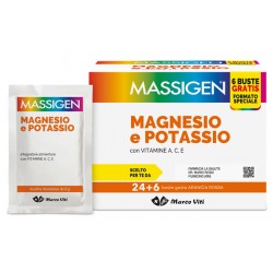 Marco Viti Farmaceutici Massigen Magnesio Potassio 24 Bustine + 6 Bustine - Vitamine e sali minerali - 945030777 - Massigen -...