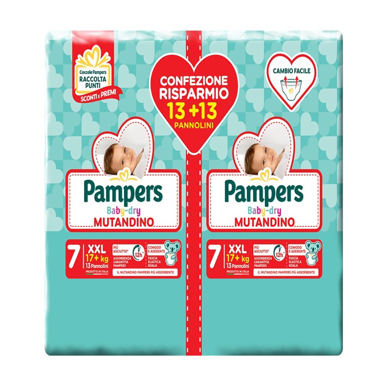 Fater Pampers Baby Dry Mutandina Duodwct Extra Extralarge 26 Pezzi - Pannolini - 982950925 - Fater - € 10,21