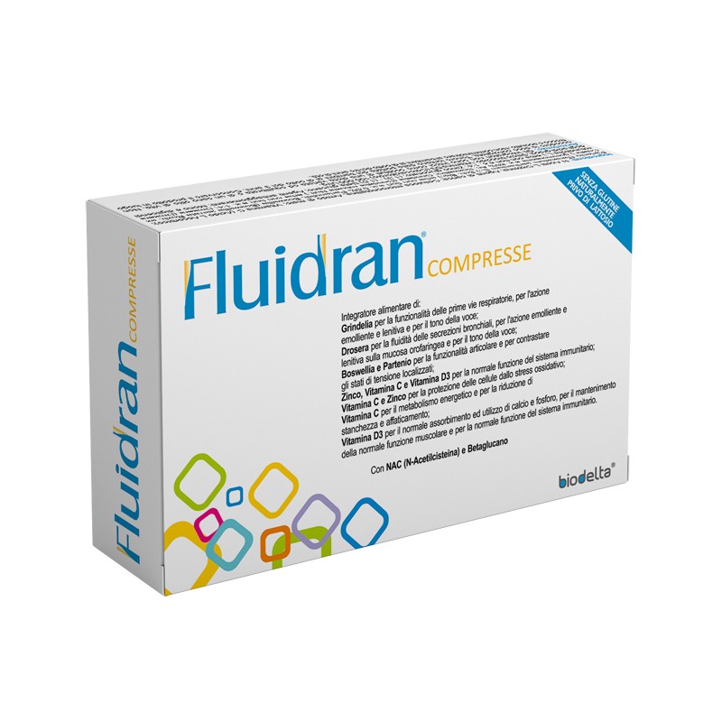 Biodelta Fluidran 30 Compresse - Integratori per apparato respiratorio - 947491674 - Biodelta - € 17,14