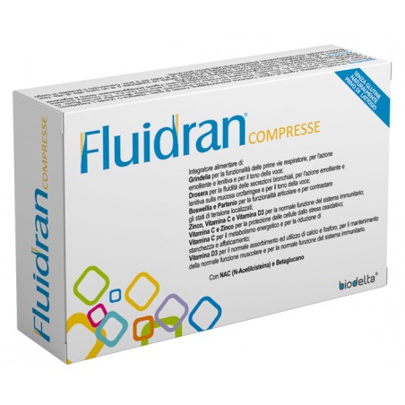 Biodelta Fluidran 30 Compresse - Integratori per apparato respiratorio - 947491674 - Biodelta - € 17,14