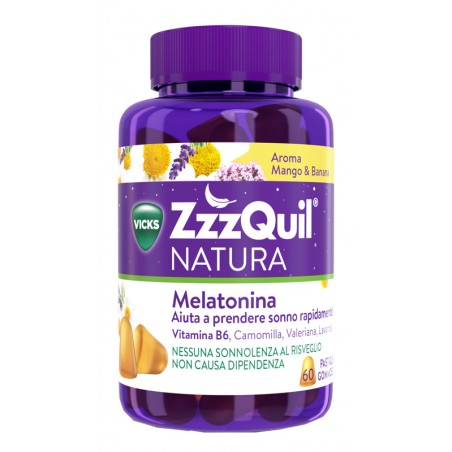 ZzzQuil Natura Mango & Banana 60 Pastiglie Gommose - Integratori per umore, anti stress e sonno - 984886958 - ZzzQuil Natura ...