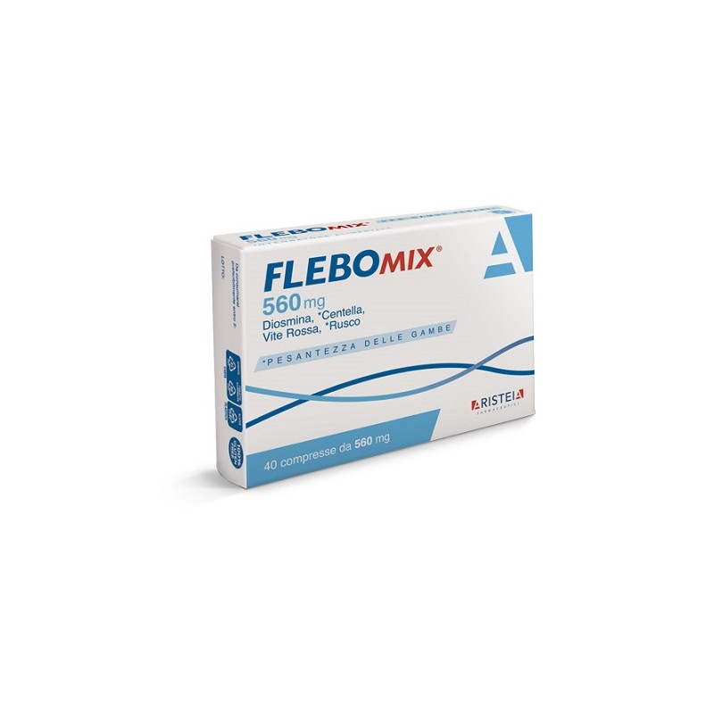 Aristeia Farmaceutici Flebomix 560mg 40 Compresse - Circolazione e pressione sanguigna - 984802393 - Mustela - € 16,90