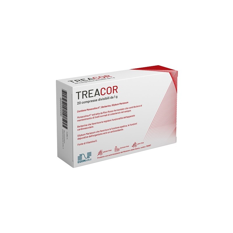 Treacor Integratore Colesterolo Riso Rosso Berberina 20 Compresse Eidon Salus - 1