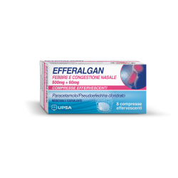 Efferalgan Febbre E Congestione Nasale 500 Mg + 60 Mg 8 Compresse - Farmaci per dolori muscolari e articolari - 043506017 - E...