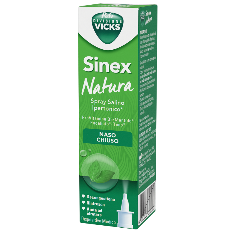Vicks Sinex Natura Spray Nasale Ipertonico 20 Ml - Prodotti per la cura e igiene del naso - 984819045 - Vicks - € 7,80
