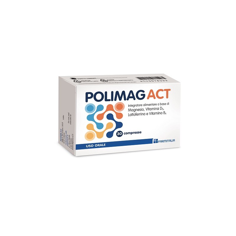 Polimag Act Integratore Per Stanchezza e Affaticamento 30 Compresse - Vitamine e sali minerali - 945078133 - Farmitalia Ind. ...