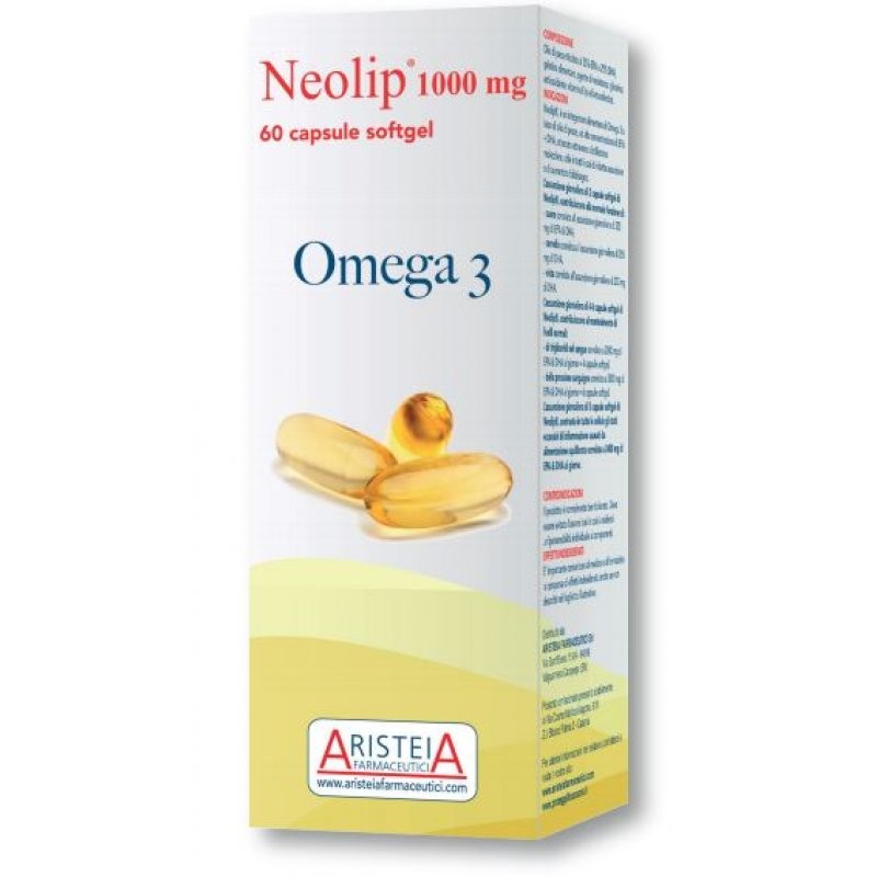 Aristeia Neolip 1000 mg Omega 3 - 60 Compresse - Integratori di Omega-3 - 972452243 - Aristeia Farmaceutici - € 17,98