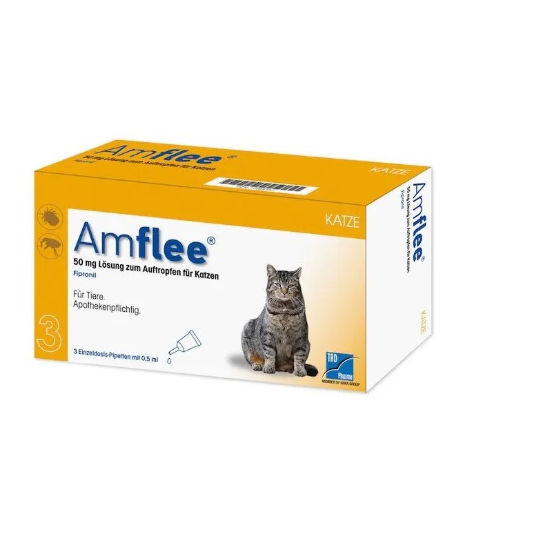 AMFLEE Spot-On soluzione 50 mg Anti-Pulci per Gatti 3 Pipette - Prodotti per gatti - 104760020 -  - € 8,26