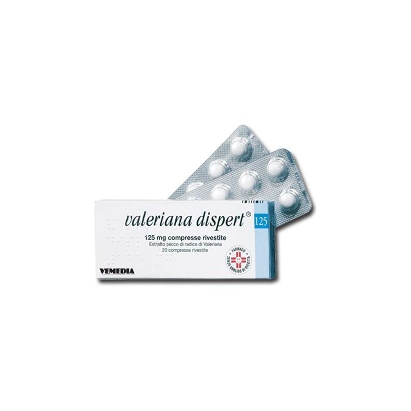 Vemedia Pharma Valeriana Dispert 125 Mg - 20 Compresse Rivestite - Farmaci per disturbi del sonno - 004853053 - Vemedia Pharm...