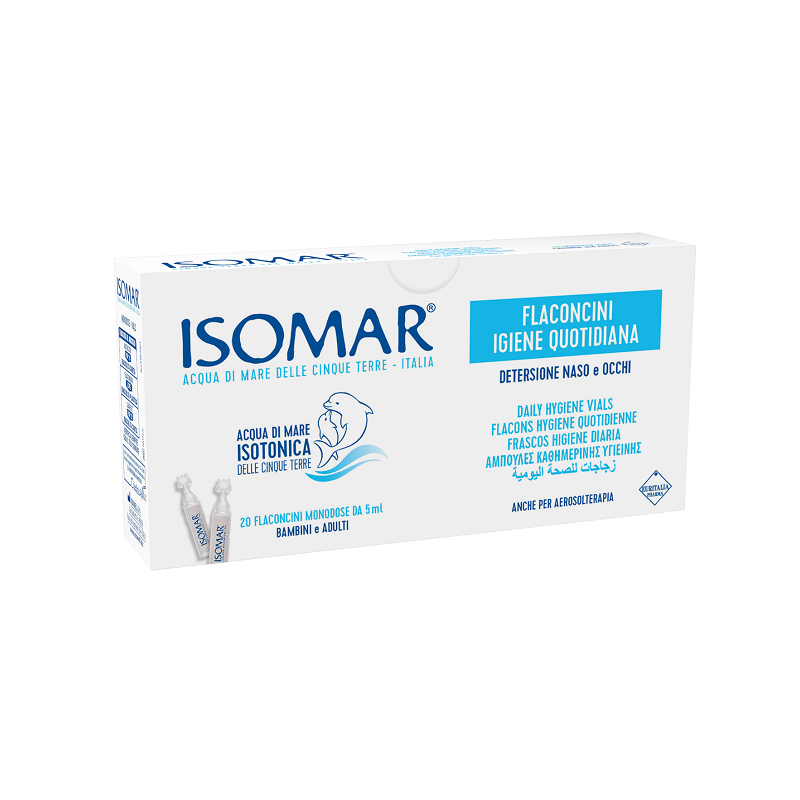 Euritalia Pharma Isomar Soluzione Isotonica Acqua Mare Igiene Quotidiana 20 Flaconcini Monodose 5 Ml - Soluzioni Isotoniche -...