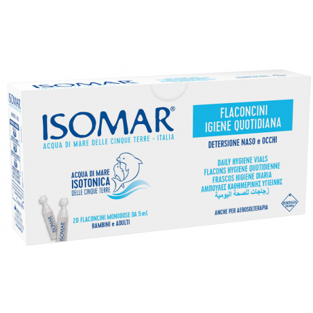 Euritalia Pharma Isomar Soluzione Isotonica Acqua Mare Igiene Quotidiana 20 Flaconcini Monodose 5 Ml - Soluzioni Isotoniche -...