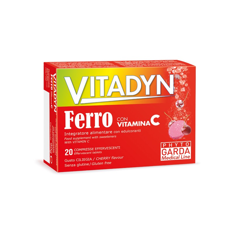 Phyto Garda Vitadyn Ferro + Vitamina C 20 Compresse Effervescenti - Vitamine e sali minerali - 912903388 - Phyto Garda - € 10,02