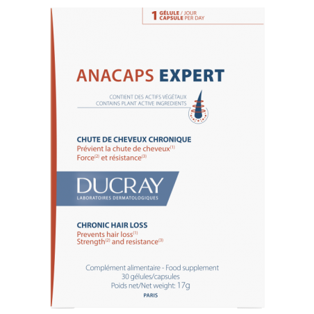 Ducray Anacaps Expert Capelli e Unghie 30 Capsule - Integratori per pelle, capelli e unghie - 984320010 - Ducray - € 18,53