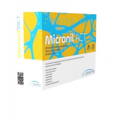 Geofarma Micronil Act Integratore Per Il Sistema Nervoso 30 Bustine - Integratori per sistema nervoso - 983304369 - Geofarma ...