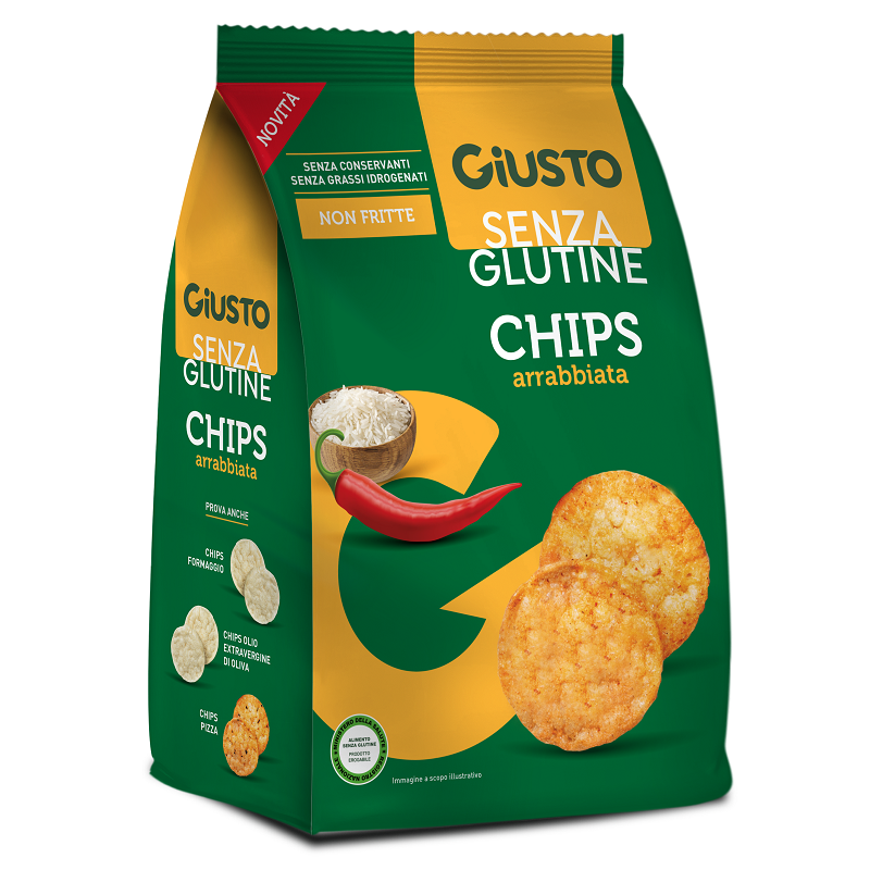 Farmafood Giusto Senza Glutine Chips Arrabbiata 40 G - Alimenti senza glutine - 984818447 - Giusto - € 1,50