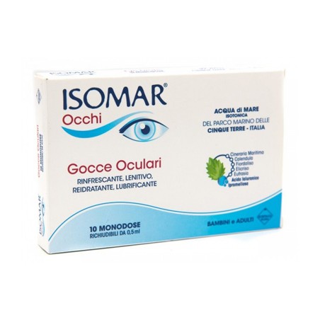 Euritalia Pharma Isomar Occhi Gocce Oculari All'acido Ialuronico 0,20% 10 Flaconcini - Gocce oculari - 971347671 - Isomar - €...