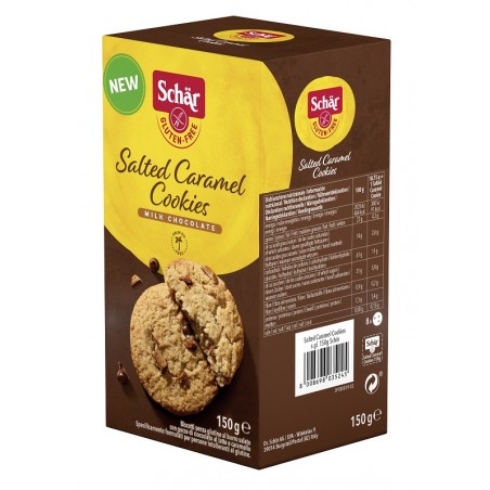 Dr. Schar Schar Salted Caramel Cookies Con Gocce Di Cioccolato Al Latte E Caramello 150 G Dr. Schar - 1 Dr. Schar Schar Salted Caramel Cookies Con Gocce Di Cioccolato Al Latte E Caramello 150 G Dr. Schar - 1