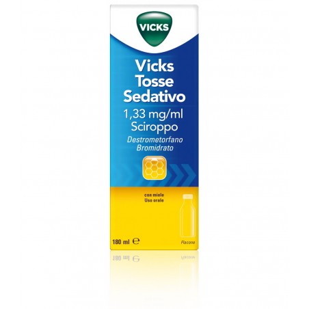 Vicks Tosse Sedativo Sciroppo per Tosse Secca 180 Ml - Farmaci per tosse secca e grassa - 028688024 - Vicks - € 3,13