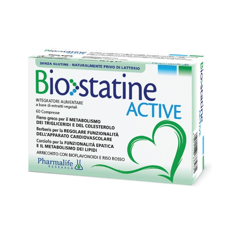 Pharmalife Research Biostatine Active 60 Compresse - Integratori per il cuore e colesterolo - 984356295 - Pharmalife Research...