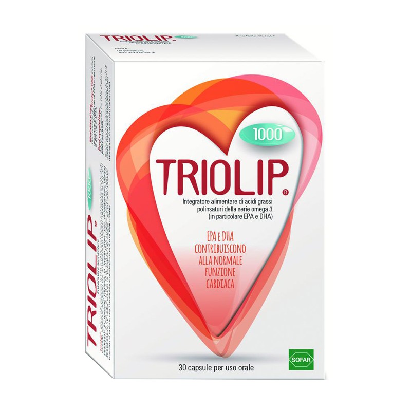 Sofar Triolip 1000 30 Capsule - Integratori per il cuore e colesterolo - 901549523 - Sofar - € 21,49