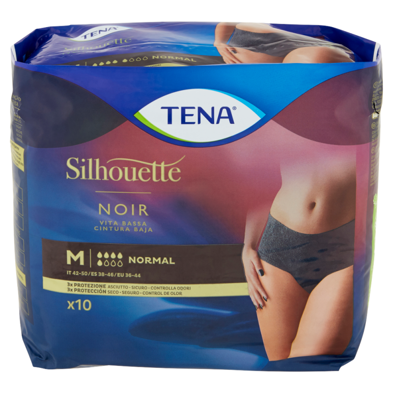 Tena Silhouette Mutandine Nere Taglia M 10 Pezzi - Prodotti per incontinenza - 977700006 - Tena - € 10,80