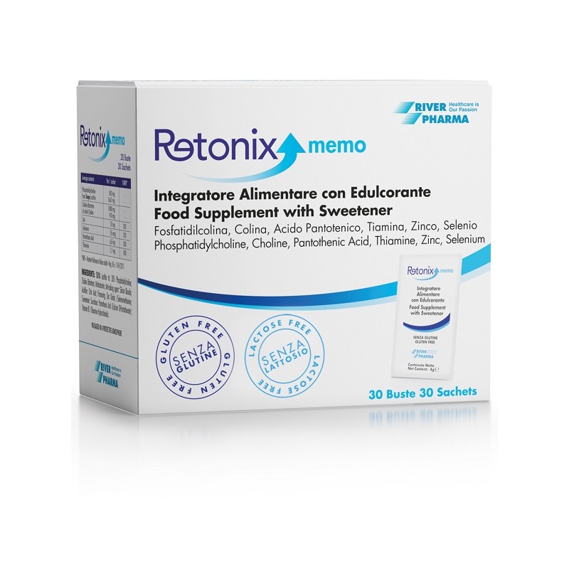 River Pharma Retonix Memo 30 Bustine Da 4 G - Integratori per concentrazione e memoria - 940337835 - River Pharma - € 29,58