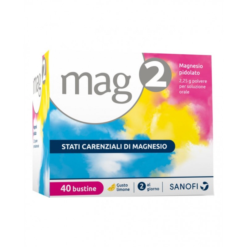 Mag 2 Magnesio Pidolato 2,25g 40 Bustine - Farmaci per carenza di micronutrienti - 025519075 - Mag - € 23,49