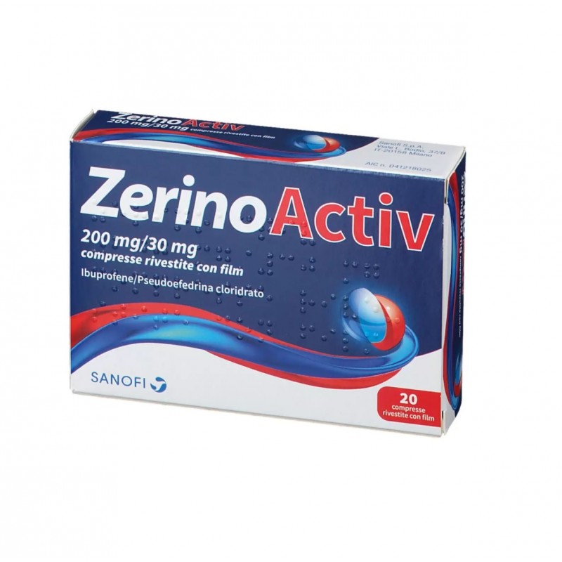 ZerinoActiv 200 Mg/30 Mg Raffreddore 20 Compresse Rivestite - Decongestionanti nasali - 041218025 - Zerinol - € 9,15