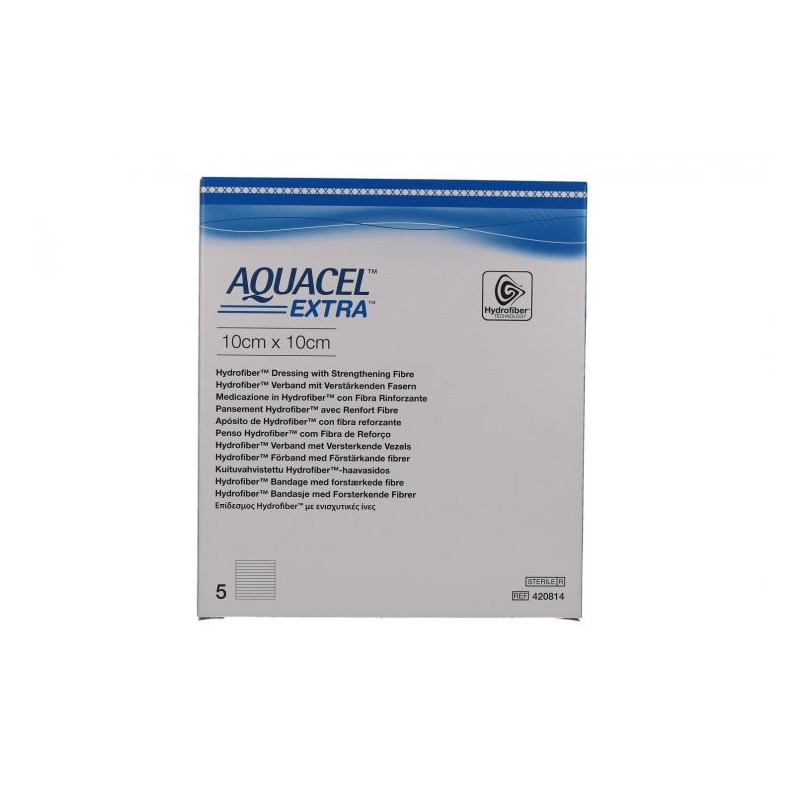Aquacel Extra Medicazione in Hydrofiber con Fibra Rinforzante 10x10 5 Pezzi - Medicazioni - 924293691 - Aquacel - € 30,23