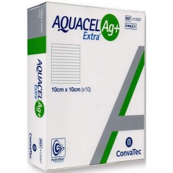 Aquacel Ag+ Extra Medicazione In Hydrofiber Lyocell 10x10cm 10 Pezzi - Medicazioni - 925336428 - Aquacel - € 85,57